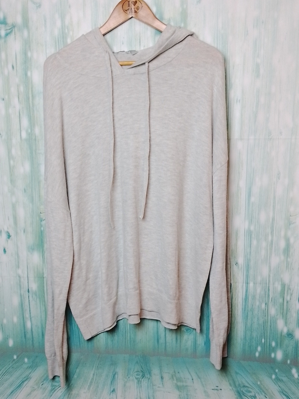 Cashmere Blend Hoodie XXL Light Gray